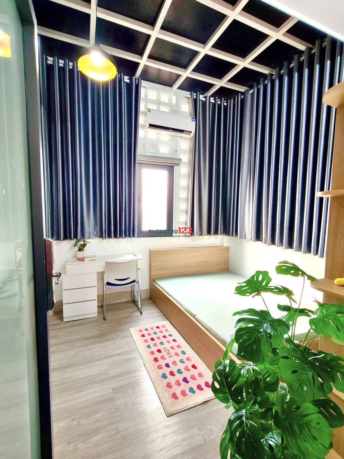 PHÒNG CHO THUÊ FULL NỘI THẤT 50m2 – BAN CÔNG TO NGUYỄN THỊ NHỎ – TÂN BÌNH SÁT BÊN VĂN HIẾN