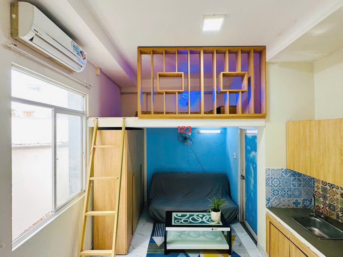 PHÒNG TRỌ GÁC LỬNG CÓ CỬA SỔ THOÁNG MÁT NGAY TRƯƠNG CÔNG ĐỊNH GẦN K300 ETOWN