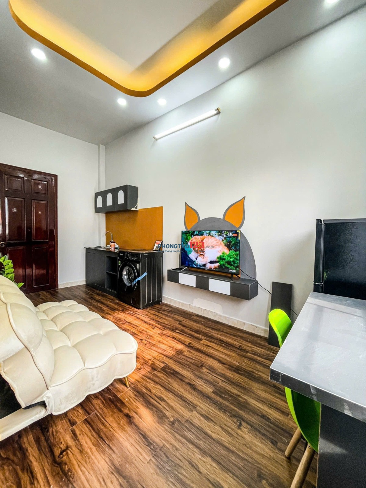 Cho Thuê Căn Hộ 1 Phòng Ngủ Tách Bếp – Cửa Sổ Trời Thoáng Mát – Full Nội Thất - Gần Etown @ ga T3