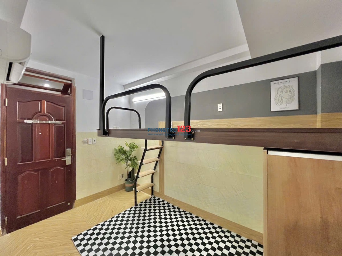 Cho thuê phòng trọ có gác 25m2 ở ngay công viên Hoàng Văn Thụ