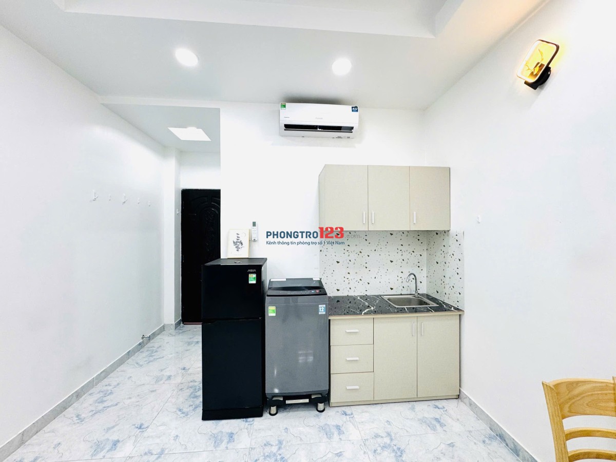 CHO THUÊ CĂN HỘ STUDIO FULL NỘI THẤT MÁY GIẶT RIÊNG NGAY TRUNG TÂM QUẬN TÂN BÌNH