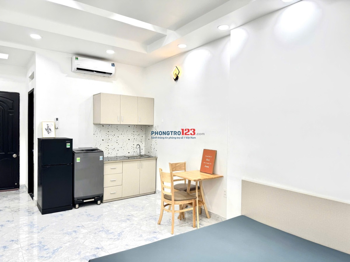 CHO THUÊ CĂN HỘ STUDIO FULL NỘI THẤT MÁY GIẶT RIÊNG NGAY TRUNG TÂM QUẬN TÂN BÌNH