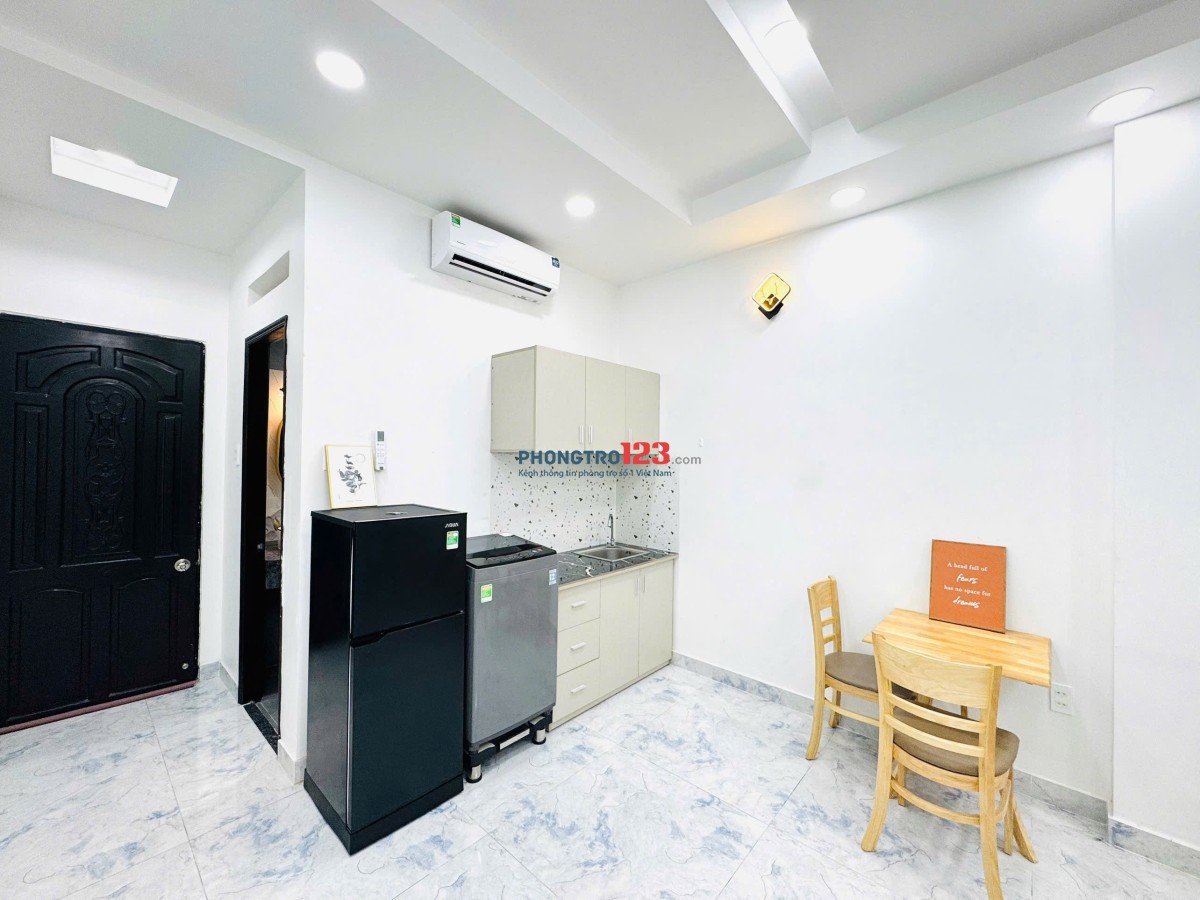CHO THUÊ CĂN HỘ STUDIO FULL NỘI THẤT MÁY GIẶT RIÊNG NGAY TRUNG TÂM QUẬN TÂN BÌNH