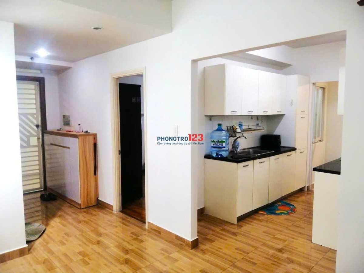 Cho thuê chung cư Võ Thị Sáu, Q3: 90m2, 2p ngủ, 1wc, Nội thất, 10tr5/th