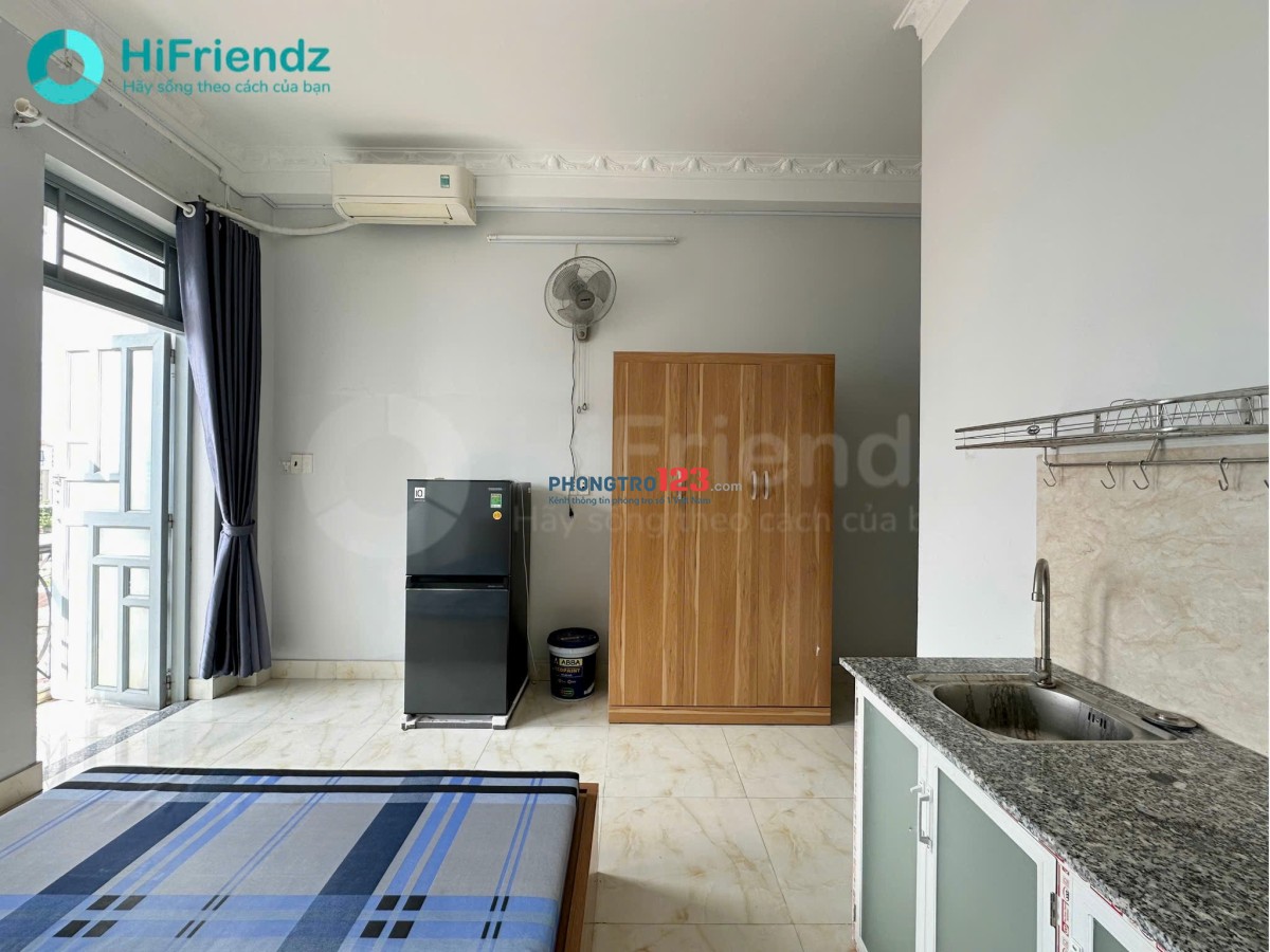 Cho thuê phòng full nội thất máy giặt riêng, Ban công view thoáng, ngay Gần Cầu SG