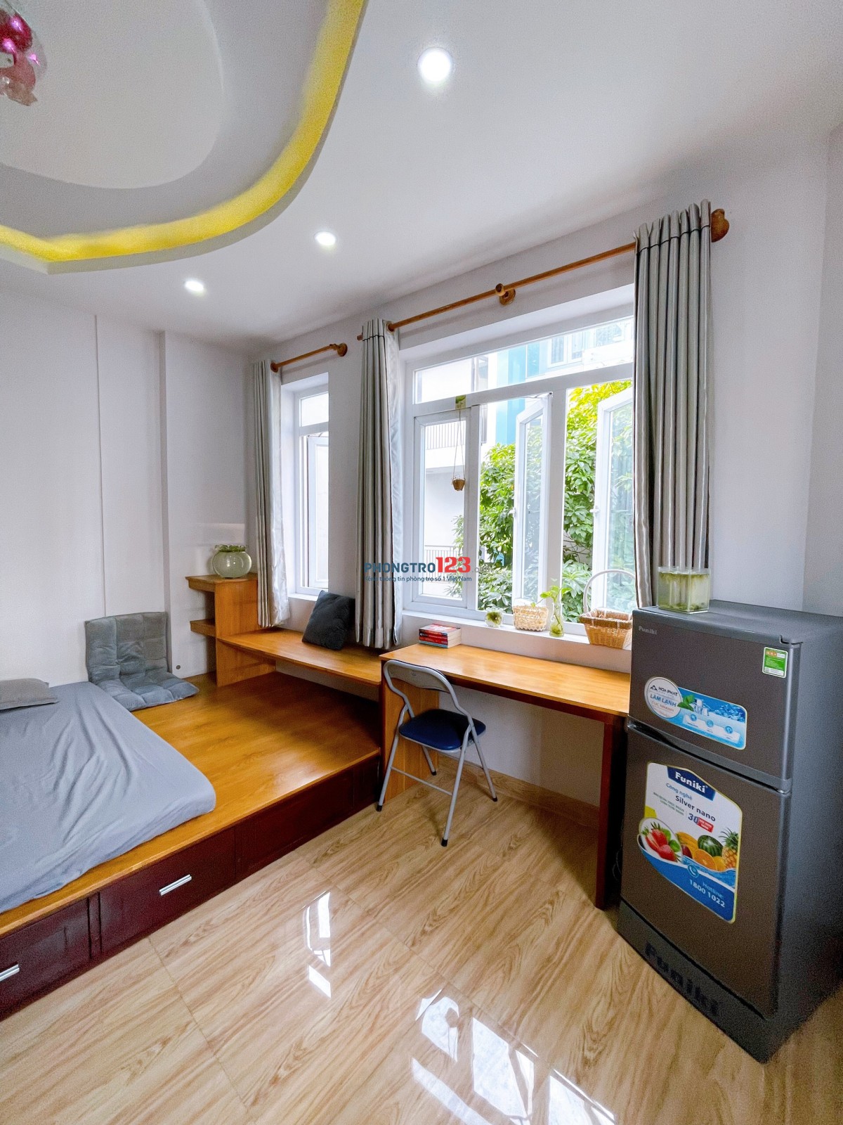 CHO THUÊ CHDV 40m2 FULL NỘI THẤT BAN CÔNG Ở ĐƯỜNG NGUYỄN GIA TRÍ Q.BÌNH THẠNH