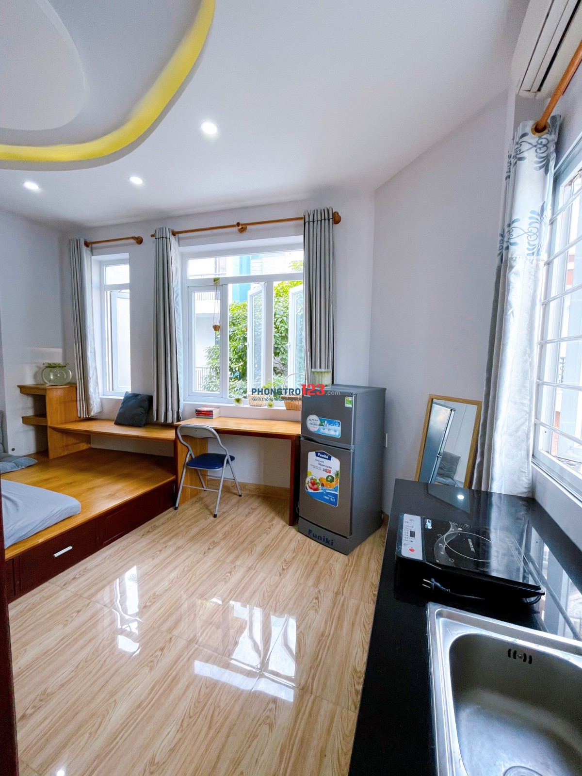 CHO THUÊ CHDV 40m2 FULL NỘI THẤT BAN CÔNG Ở ĐƯỜNG NGUYỄN GIA TRÍ Q.BÌNH THẠNH