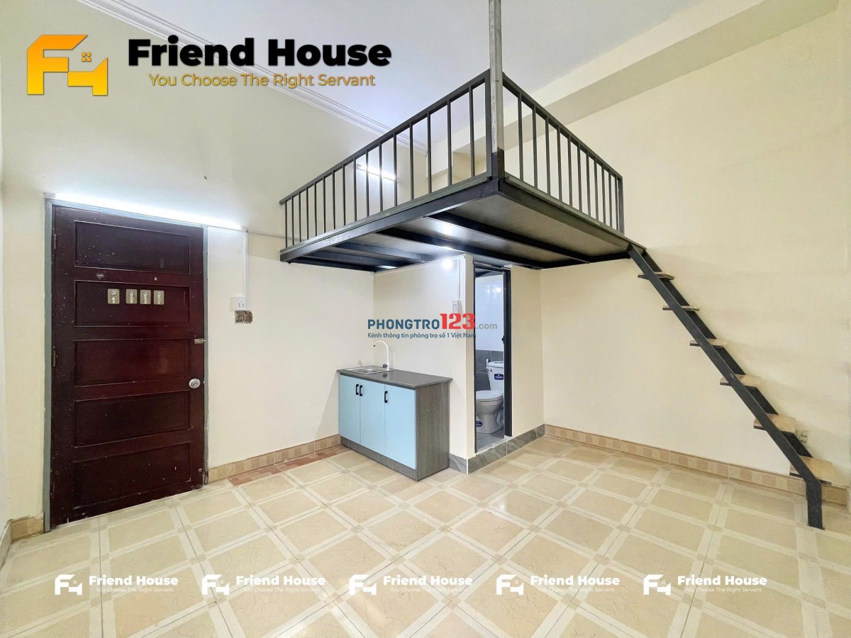 Trống sẵn 1 Phòng Có Gác Rộng 25m2