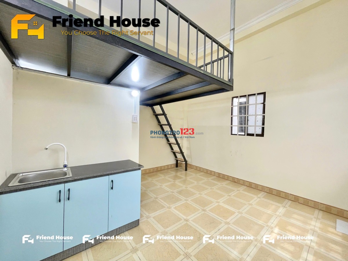 Trống sẵn 1 Phòng Có Gác Rộng 25m2