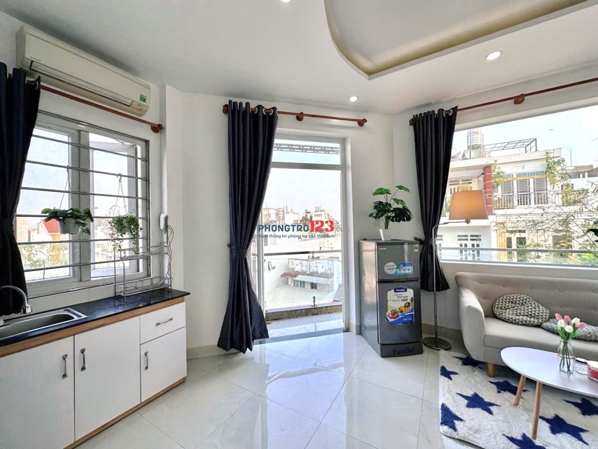 Phòng Cho Thuê Full Nội Thất Ban Công View Đẹp 35m2 Ngay Sát Lê Quang Định, Gần Q3, Q1, Chợ Bà Chiểu