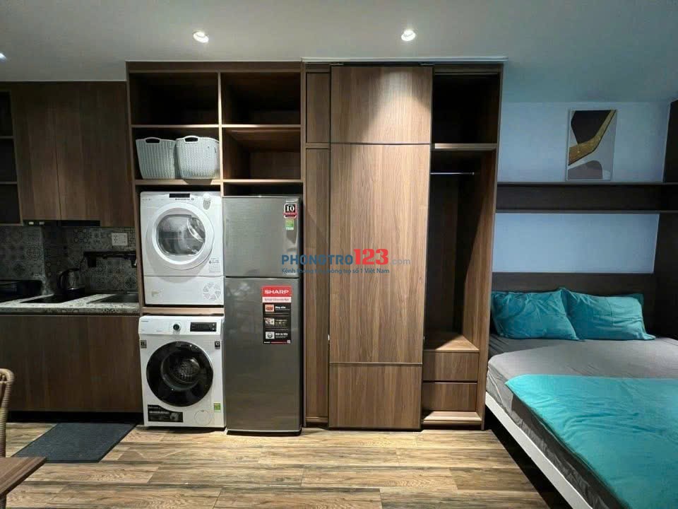  Cho Thuê Căn Hộ Studio Ban Công – Full Nội Thất – Máy Giặt & Máy Sấy Riêng – Gần Cv Hoàng văn thụ