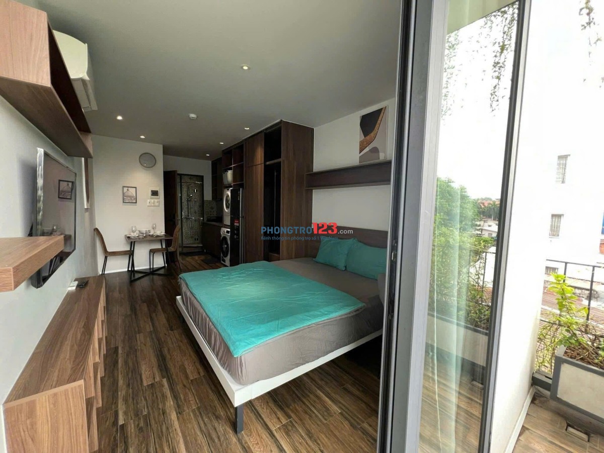  Cho Thuê Căn Hộ Studio Ban Công – Full Nội Thất – Máy Giặt & Máy Sấy Riêng – Gần Cv Hoàng văn thụ