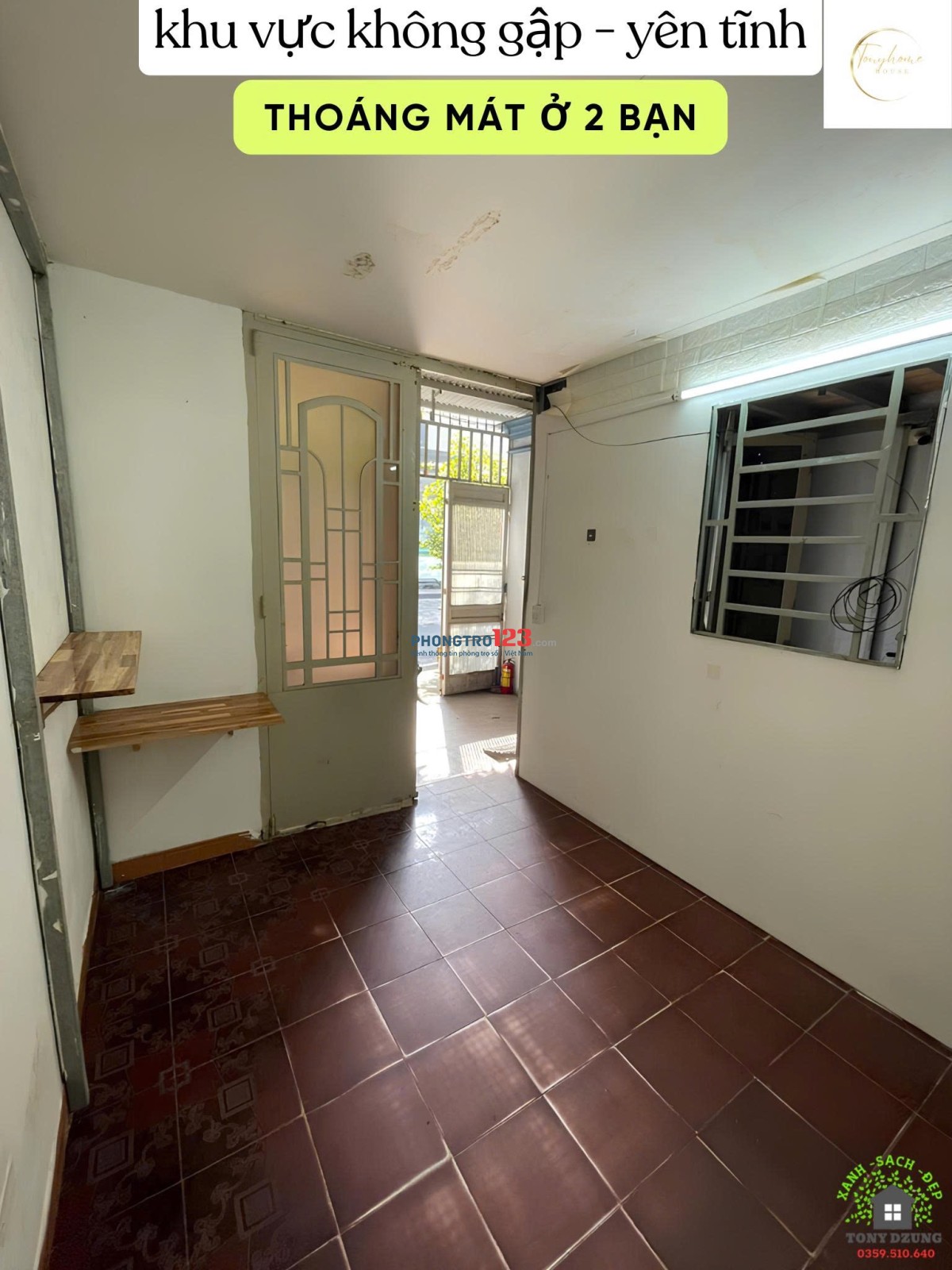 Phòng gác rộng, có cửa sô, Vị trí Lê Đức Thọ "GÒ VẤP". Thuận tiện qua Vincom Phan Văn Trị 2p đi xe