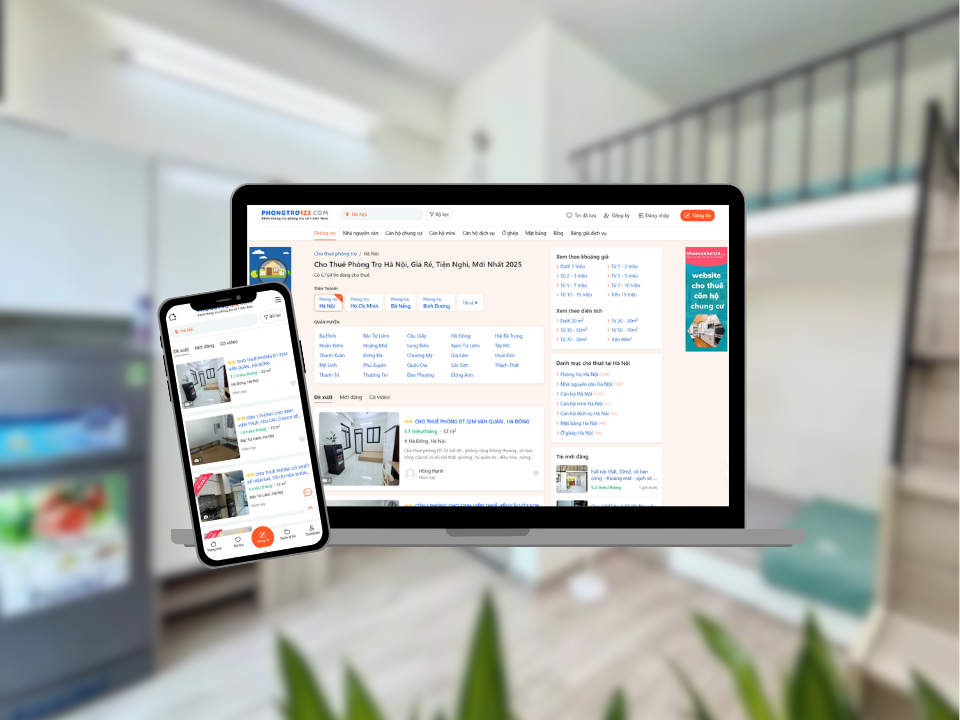 Tìm thuê phòng trọ Hà Nội uy tín tại Phongtro123.com