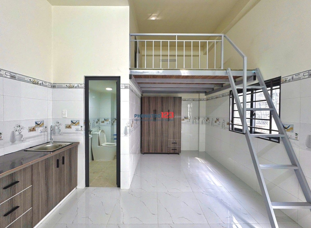 Siêu hot! Phòng trọ mới xây, có gác, full nội thất cao cấp, có chỗ xe điện+sạc thoải mái