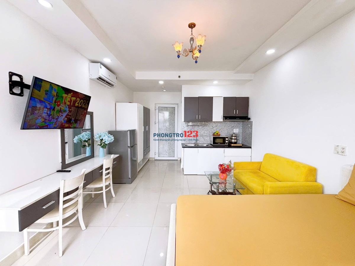 CĂN HỘ MINI CÓ BAN CÔNG 35m2, NỘI THẤT ĐẦY ĐỦ, THOÁNG MÁT, RỘNG RÃI