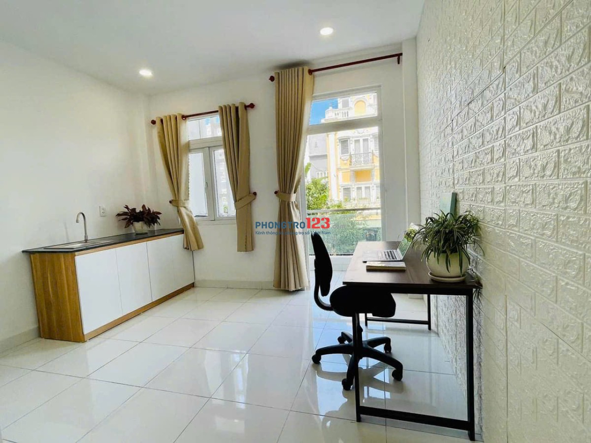 Cho thuê chdv Cát Lái 40m2 1pn 1pk full nt ở được ngay