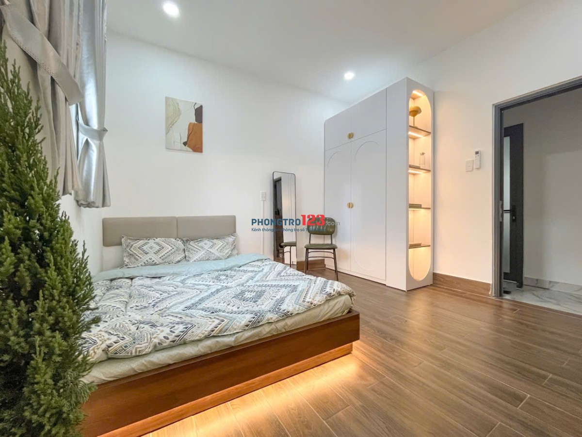 Căn hộ studio ban công máy giặt riêng full nội thất gần cv lê thị riêng ngã tư bảy hiên tân bình
