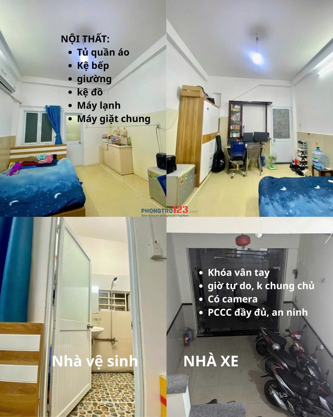 Trọ full nội thất, cách đại học văn hoá cs2 100m