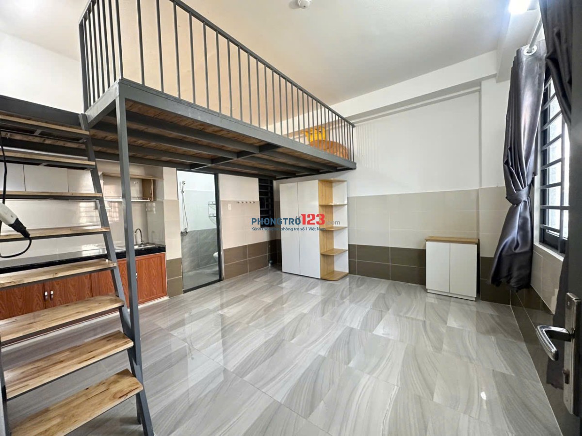 CHO THUÊ PHÒNG TRỌ CÓ GÁC FULL NỘI THẤT CỬA SỔ LỚN, 35M2