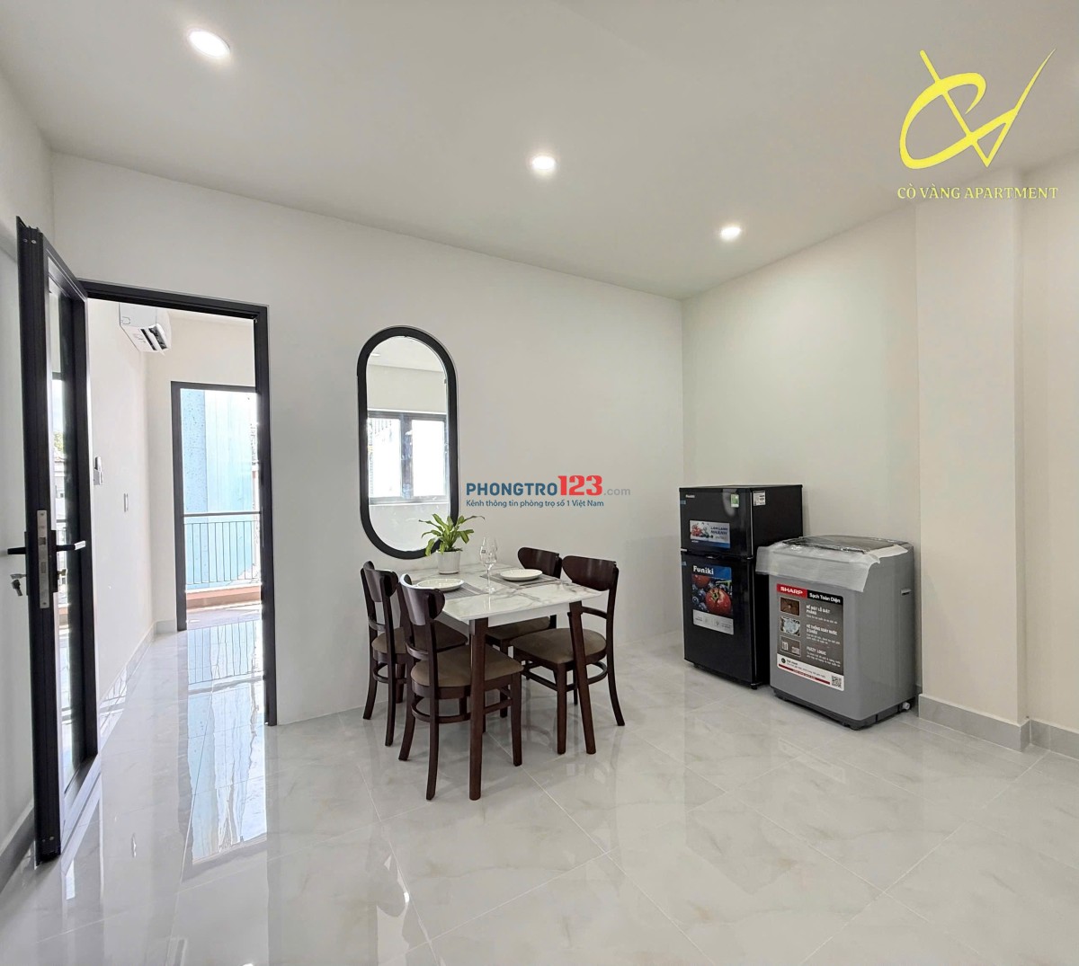 TRỐNG CĂN HỘ FULL NỘI THẤT BÌNH THẠNH - BAN CÔNG SIÊU THOÁNG - FULL NỘI THẤT