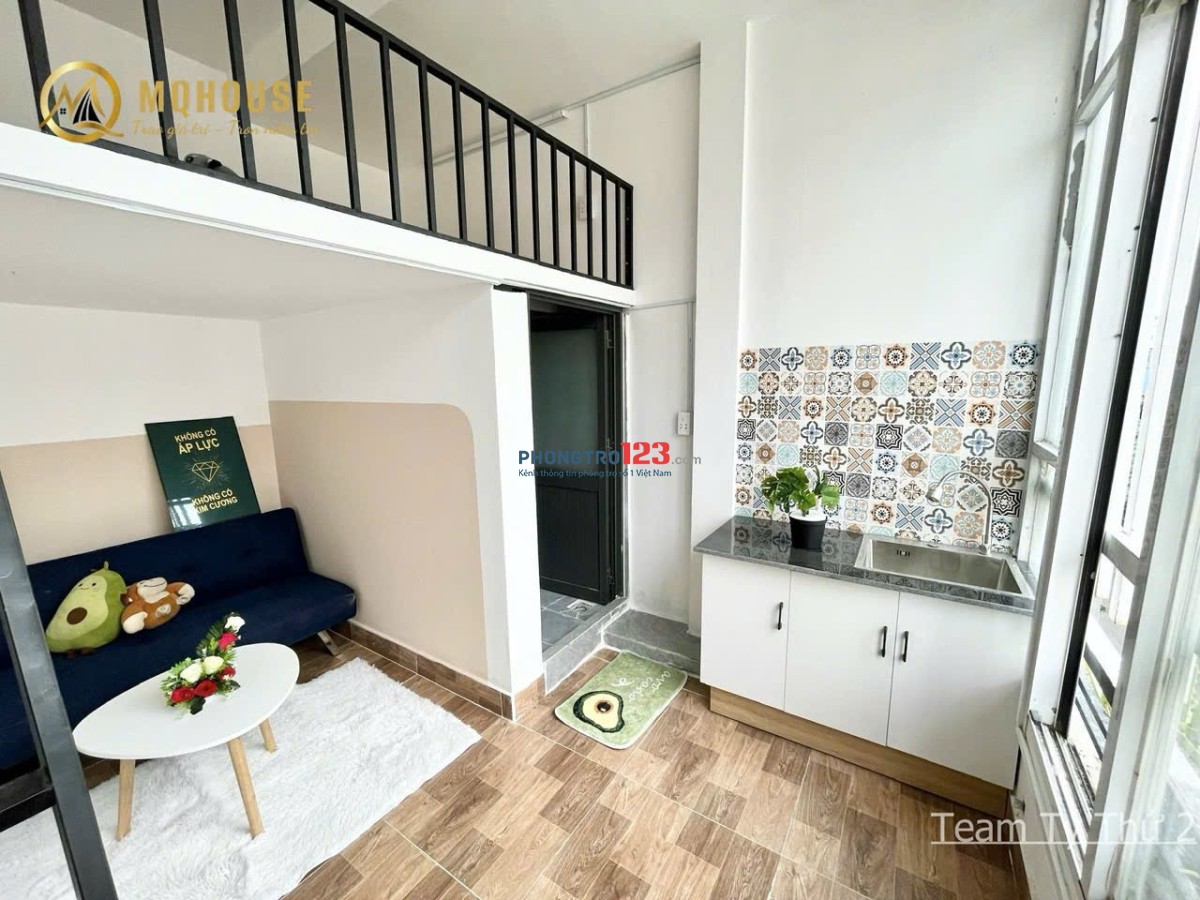 PHÒNG TRỌ MỚI GẦN CẦU VƯỢT HOÀNG HOA THÁM, SẴN MÁY LẠNH, KỆ BẾP