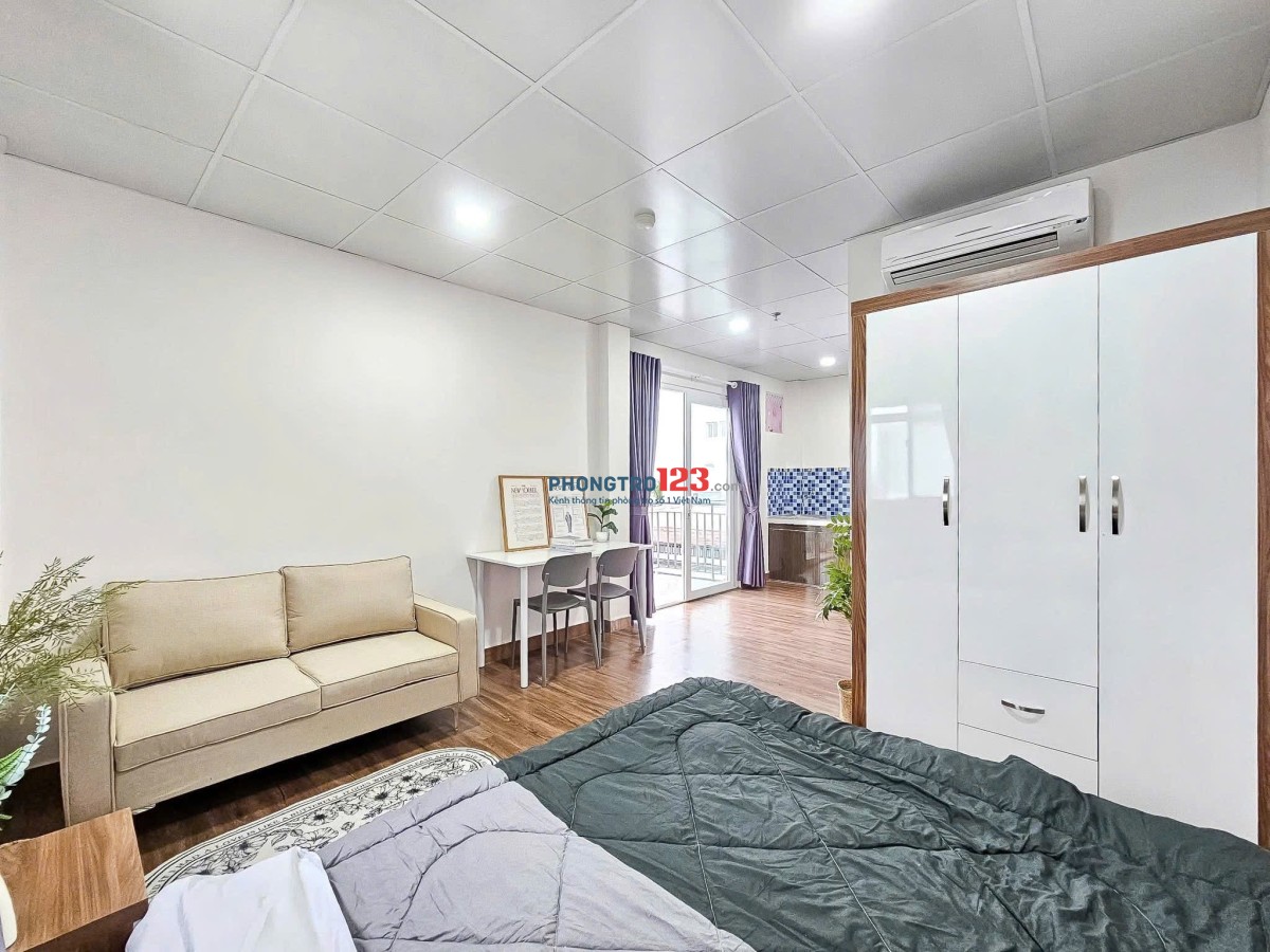 CHO THUE CĂN HỘ MINI full nội thất tại quận 7 Gần TDT,RMIT, LOTE…. BAN CÔNG