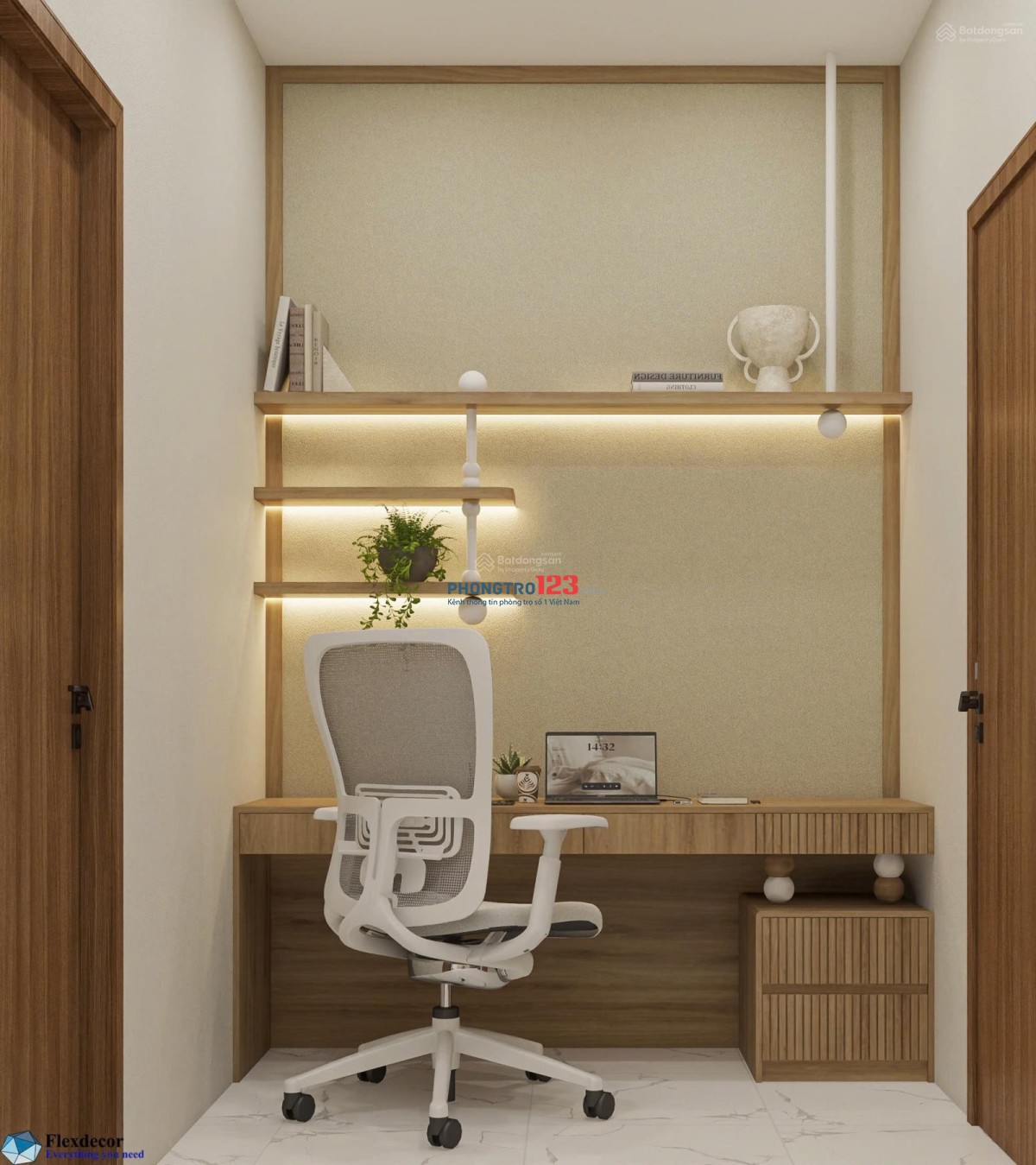 Cho thuê căn hộ 2PN, 1WC, 50m2 tại Khang Điền Bình Tân full nội thất giá 10,5tr