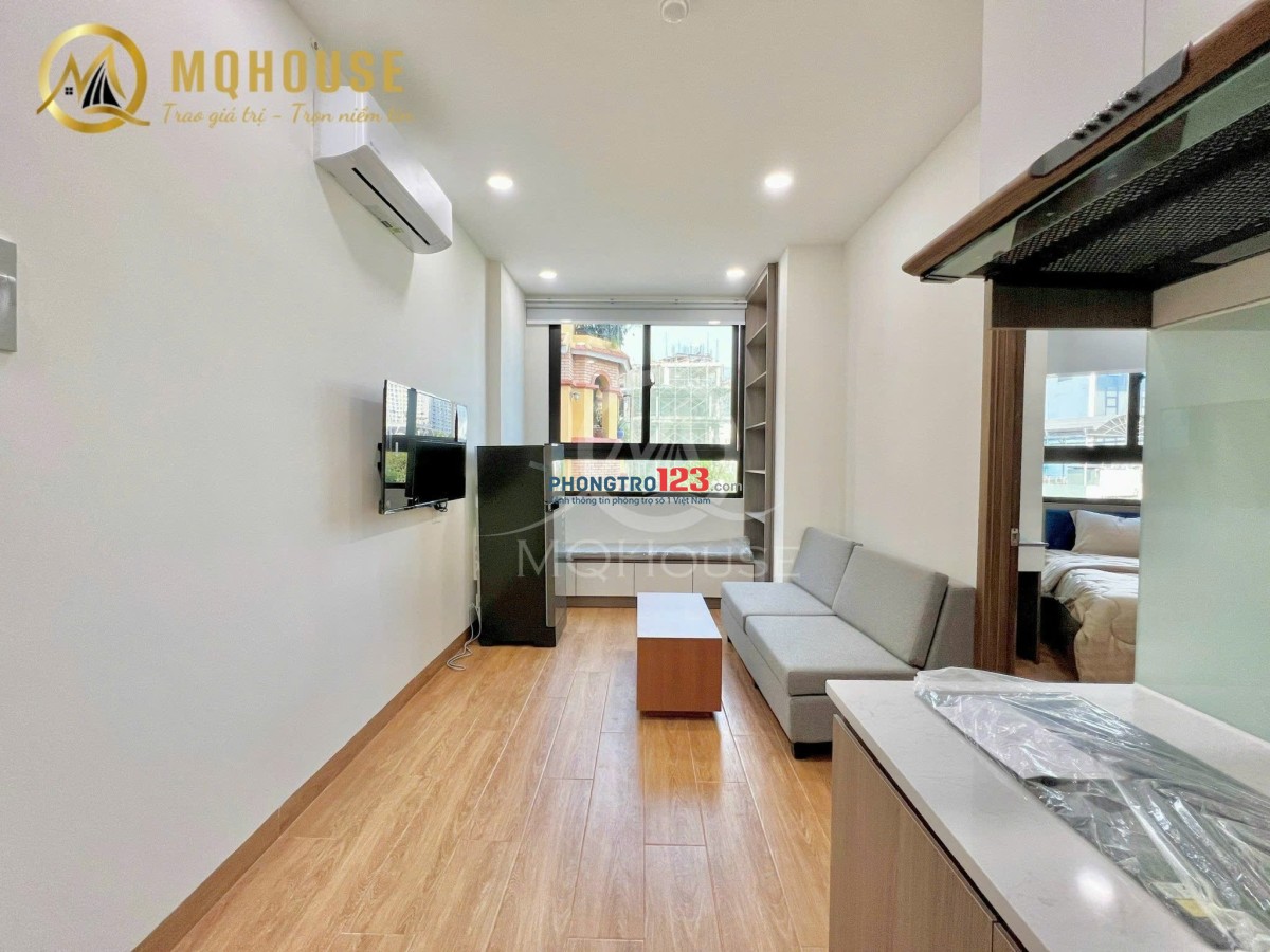 Căn hộ 1pn full nội thất rộng 50m2 cửa sổ lớn gần sân bay, ga T3, Lăng Cha Cả, quận Tân bình