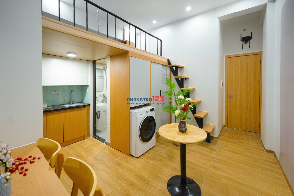 Phòng full đồ nội thất - Máy giặt sấy riêng mỗi phòng - có hầm để xe