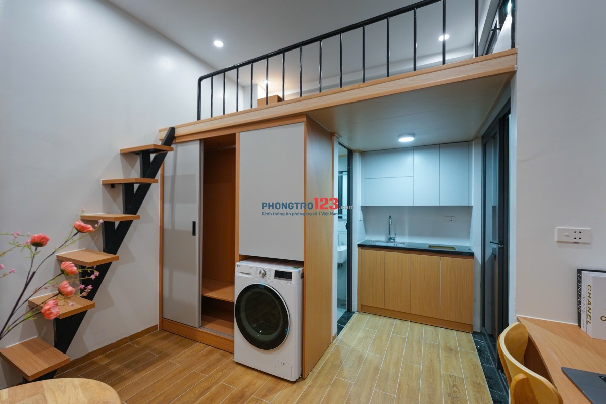 Phòng full đồ nội thất - Máy giặt sấy riêng mỗi phòng - có hầm để xe