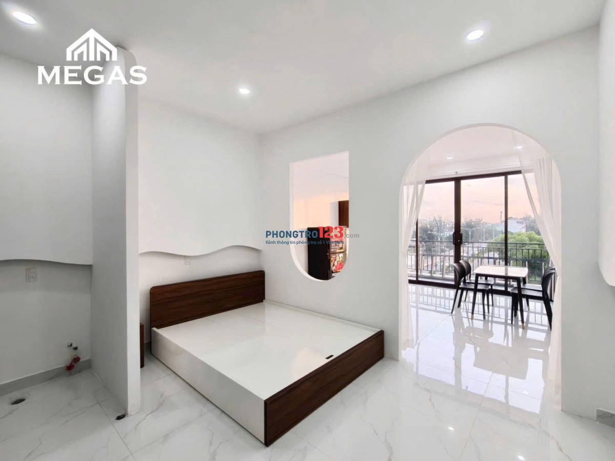 CHO THUÊ CĂN HỘ 1 PHÒNG NGỦ FULL NỘI THẤT, BAN CÔNG, GẦN GA T3 & ETOWN CỘNG HOÀ