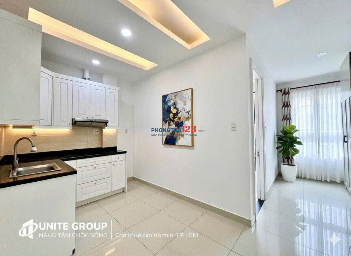 CHO THUÊ CĂN HỘ 1 PHÒNG NGỦ FULL NỘI THẤT, BAN CÔNG, GẦN GA T3 & ETOWN CỘNG HOÀ