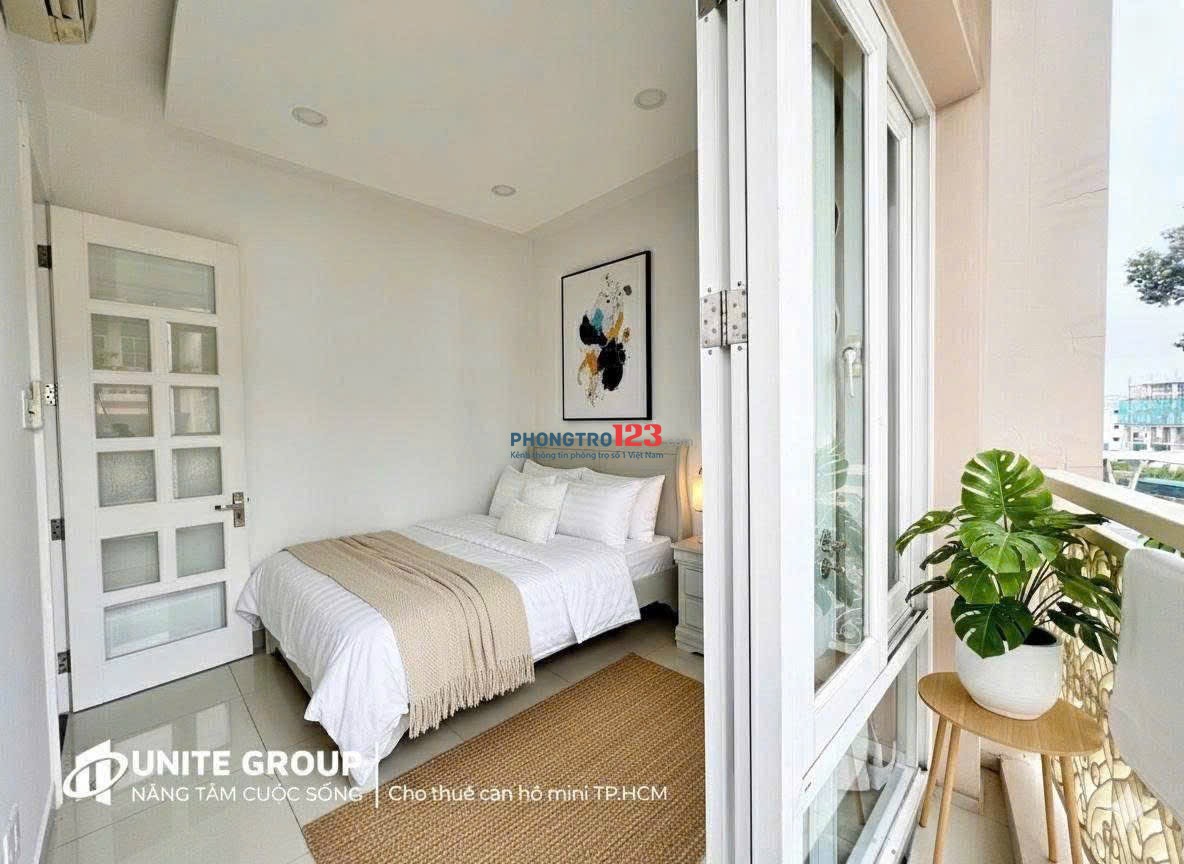 CHO THUÊ CĂN HỘ 1 PHÒNG NGỦ BAN CÔNG ĐÔI 60m2 FULL NỘI THẤT, GẦN SÂN BAY TÂN SƠN NHẤT & ETOWN