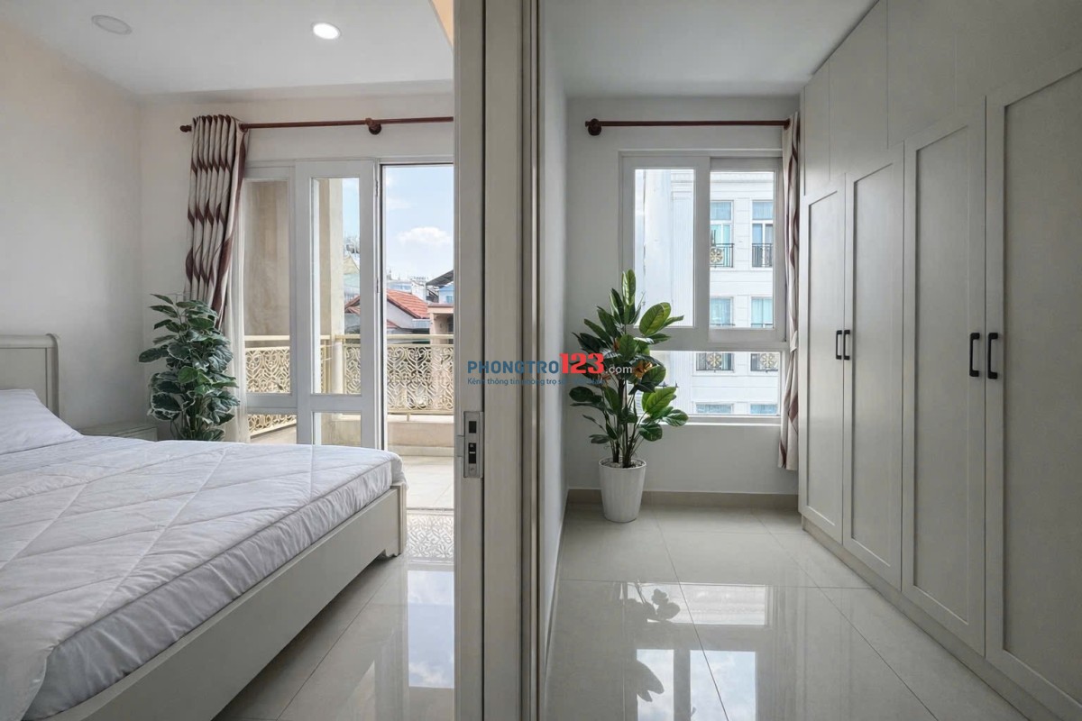 CHO THUÊ CĂN HỘ 1 PHÒNG NGỦ FULL NỘI THẤT, BAN CÔNG, GẦN GA T3 & ETOWN CỘNG HOÀ