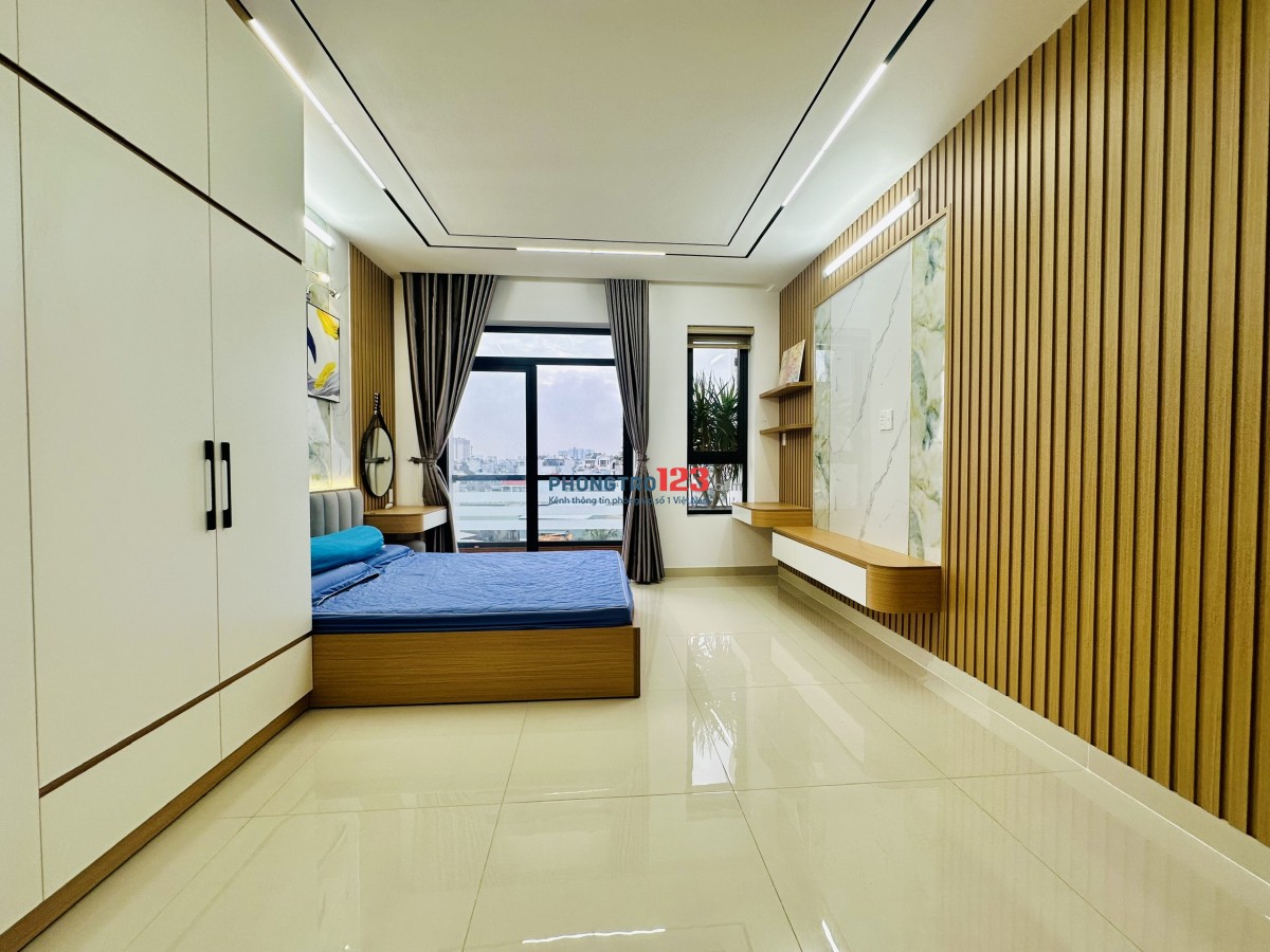 Cho thuê căn hộ mini Mới, Full nội thất, có ban công