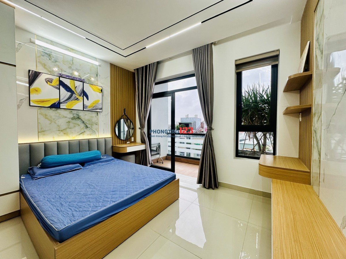 Cho thuê căn hộ mini Mới, Full nội thất, có ban công