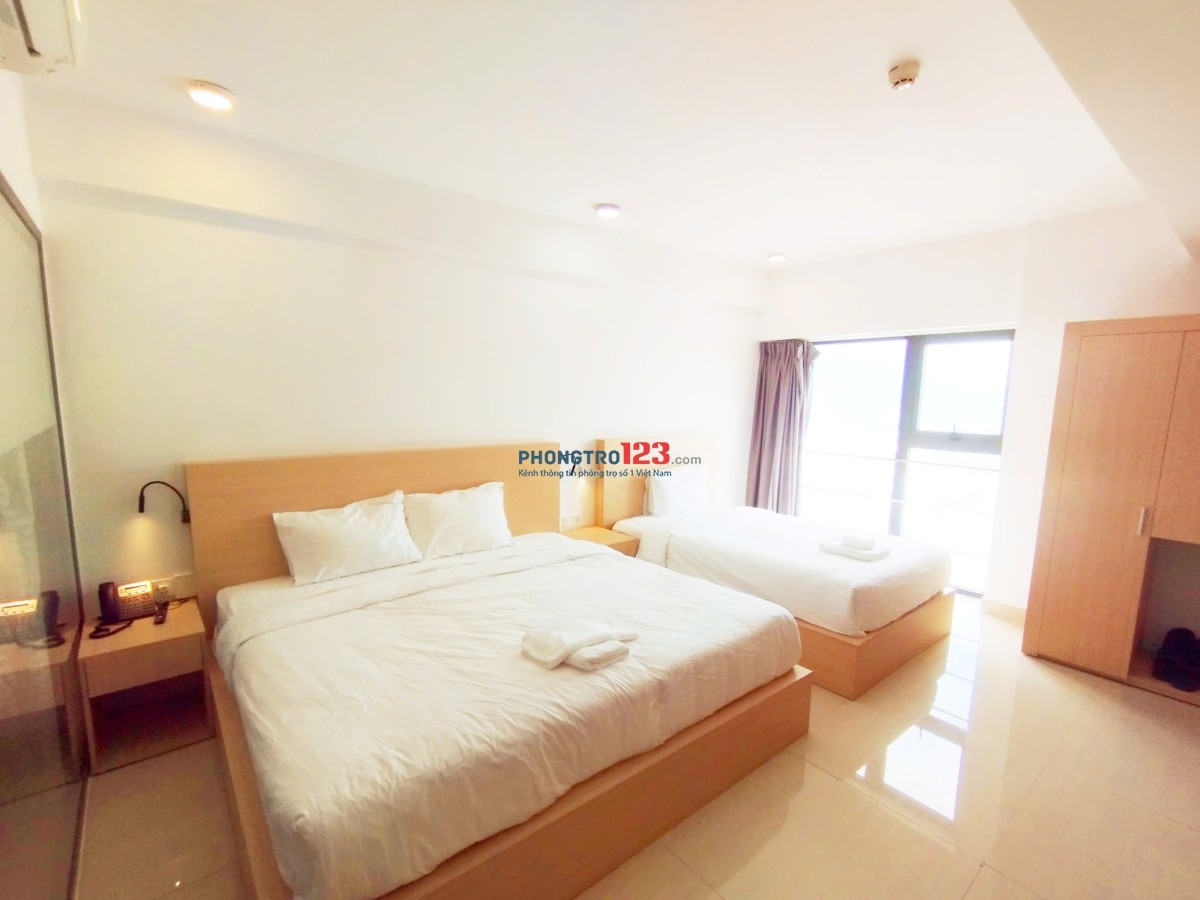 Cho thuê phòng khách sạn giường đôi view đẹp tầng cao gần chợ ĐầmPhòng 2 giường, diện tích 40m2