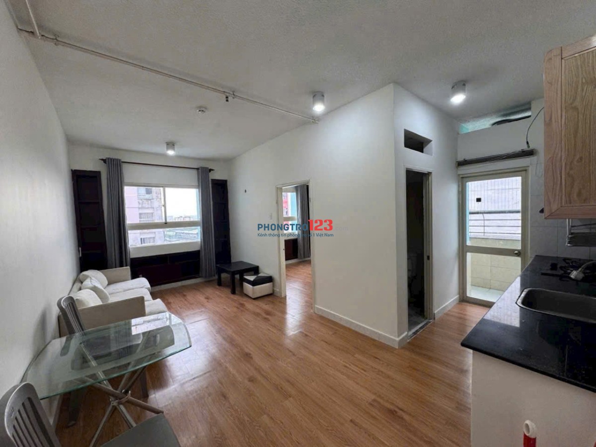 Cho thuê chung cư Thái An 1PN Giá 5,9 Tr/th,nội thất thiếu. Nhà mới, có bang cong to lắm.Nhà mới