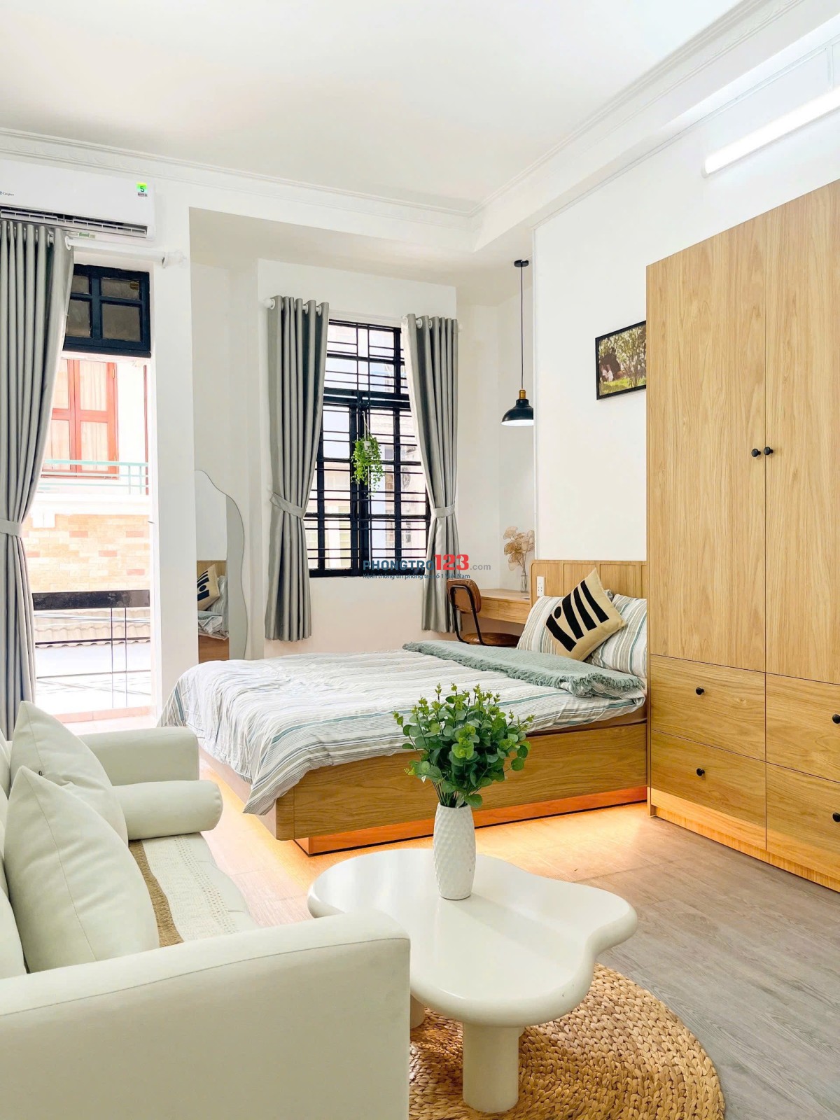 CHO THUÊ CĂN HỘ 1PN BAN CÔNG , 34m2 - NGAY ĐỖ THỊ LỜI , VÒNG XOAY DÂN CHỦ QUẬN 3