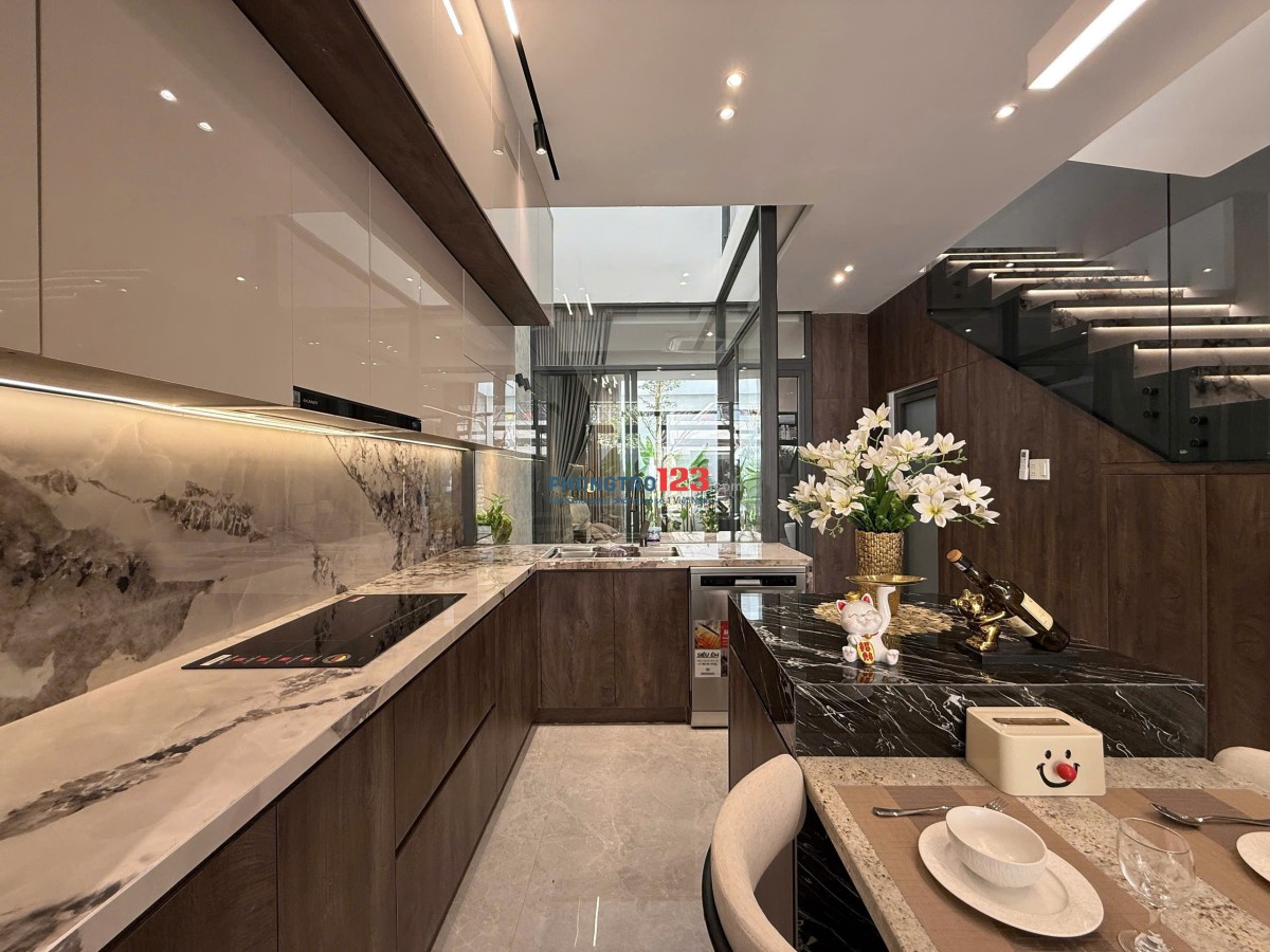 CHO THUÊ NHÀ MẶT TIỀN 3 TẦNG 3PN NHÀ MỚI XÂY THIẾT KẾ HIỆN ĐẠI