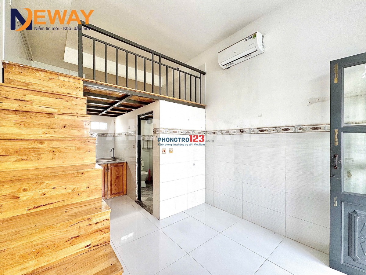 PHÒNG TRỌ CÓ GÁC GIÁ RẺ SẴN MÁY LẠNH CÓ TỦ ĐỒ TÍCH HỢP AN NINH SẠCH SẼ MỚI TINH 100%