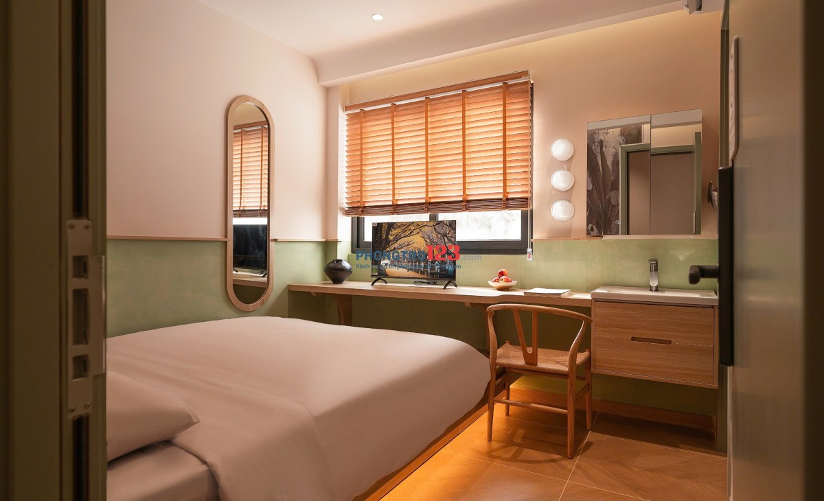 Căn hộ studio cửa sổ lớn full nội thất gần cv Hoàng Văn Thụ, Lăng Cha Cả quận Tân Bình