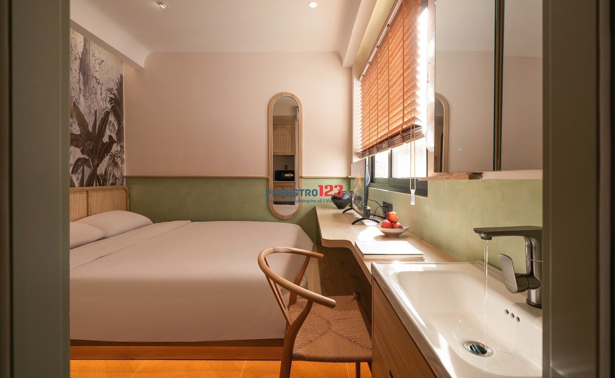 Căn hộ studio cửa sổ lớn full nội thất gần cv Hoàng Văn Thụ, Lăng Cha Cả quận Tân Bình