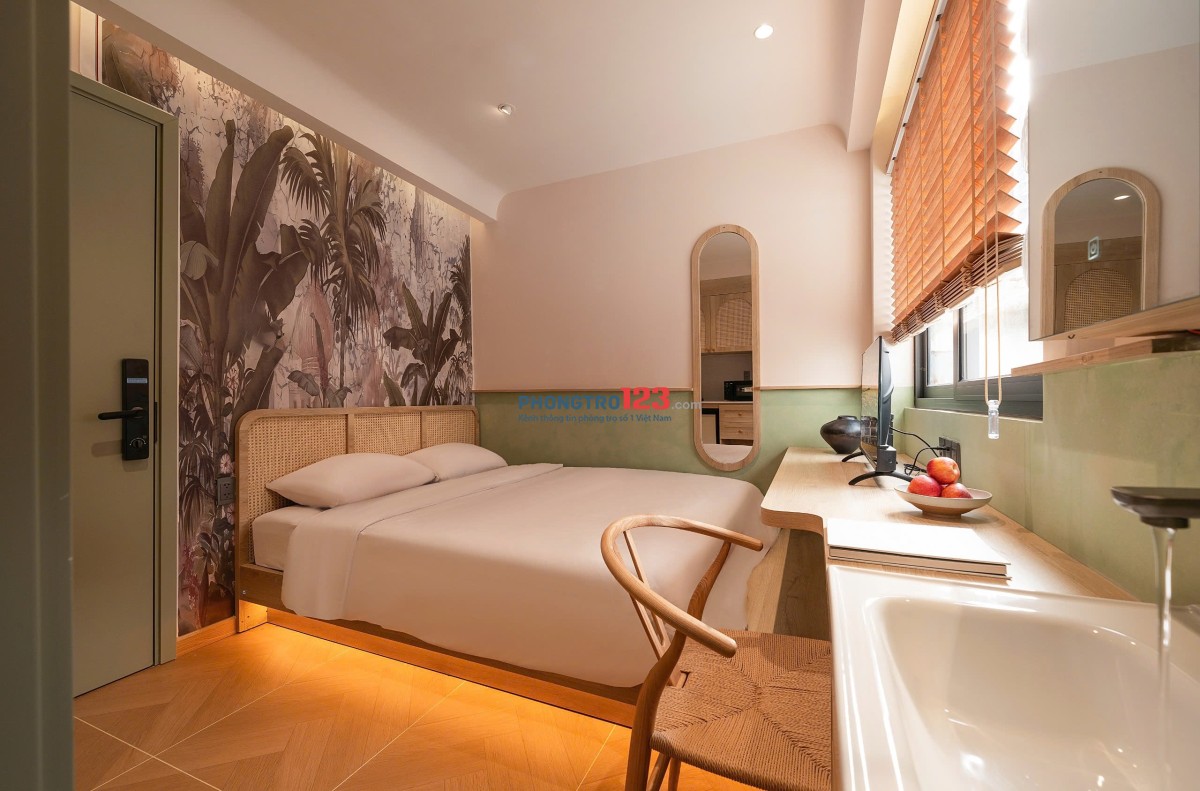 Căn hộ studio cửa sổ lớn full nội thất gần cv Hoàng Văn Thụ, Lăng Cha Cả quận Tân Bình