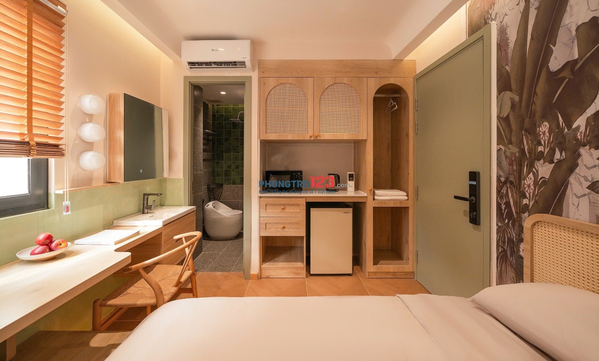 Căn hộ studio cửa sổ lớn full nội thất gần cv Hoàng Văn Thụ, Lăng Cha Cả quận Tân Bình