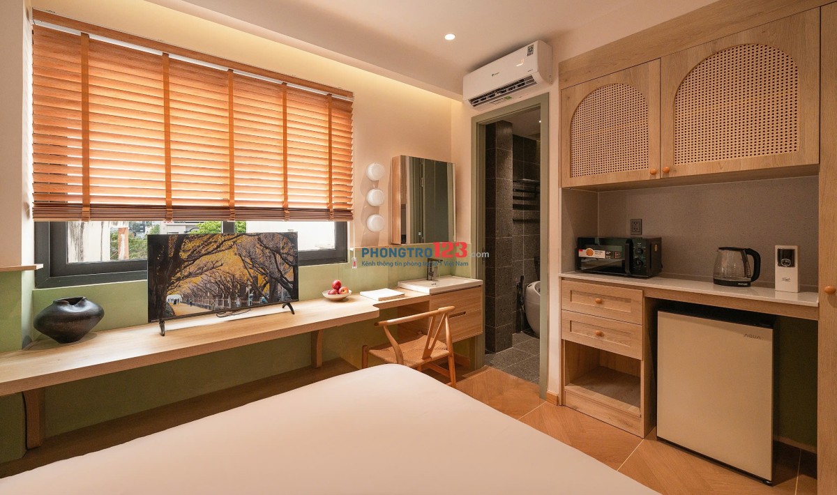 Căn hộ studio cửa sổ lớn full nội thất gần cv Hoàng Văn Thụ, Lăng Cha Cả quận Tân Bình