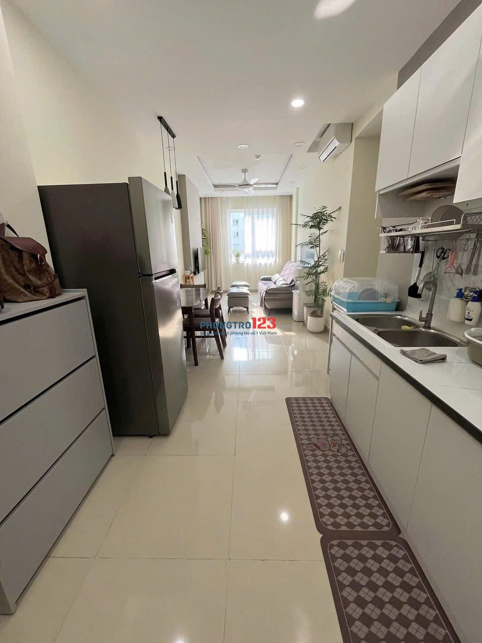 CHung cư 2A Nguyễn Sỹ Sách, P15, TB: 1pngủ, 2wc, 7,5tr/tháng, nội thất