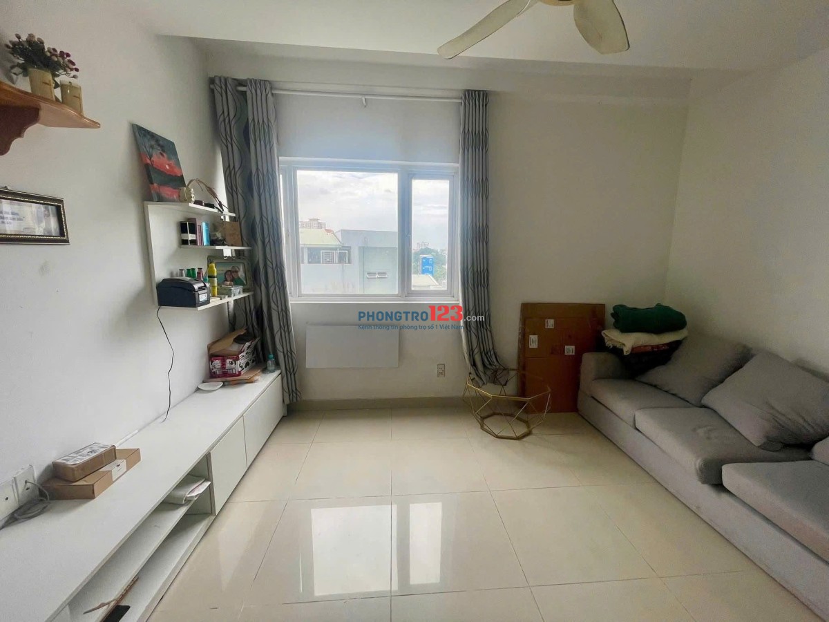 Cho thuê căn 2p C/c Topaz Garden,Tân phú, 75m2, 2PN, 2WC, 9tr5/th.