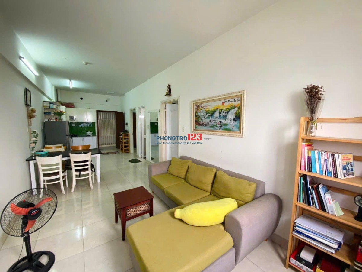Chung cư IDICO, Luỹ Bán Bích, TP: 2p ngủ, full nội thất, 72m2, 9tr/th